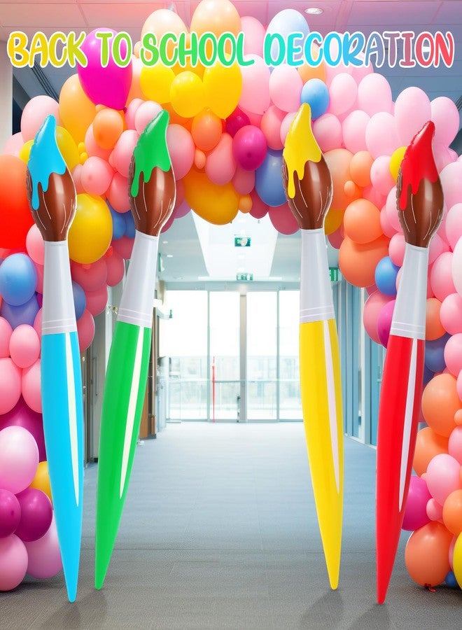 VercanMonth 4 Pcs Paint Party Decorations 43.3 Inch Giant Inflatable Paint Brushes Balloons Art Painting Decor Large Blow up Paintbrushes Set for Birthday Party Favor, 4 Color - Image 4